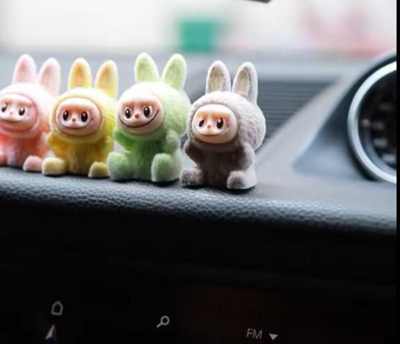 Labubu dolls Car Dashboard, desktop ( Pack of 4 )